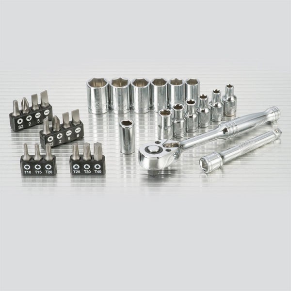 POWERBUILT 1/4" Dr 30pc Metric Socket Set Carousel 2