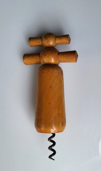 Vintage Wood Corkscrew Carousel 1