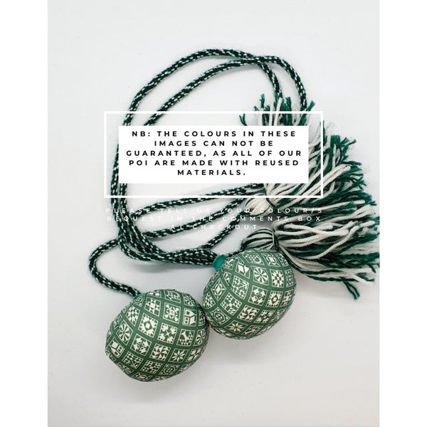 Tuakana roa (73cm) Pair of Poi with Plastic and Fabric Head Carousel 1