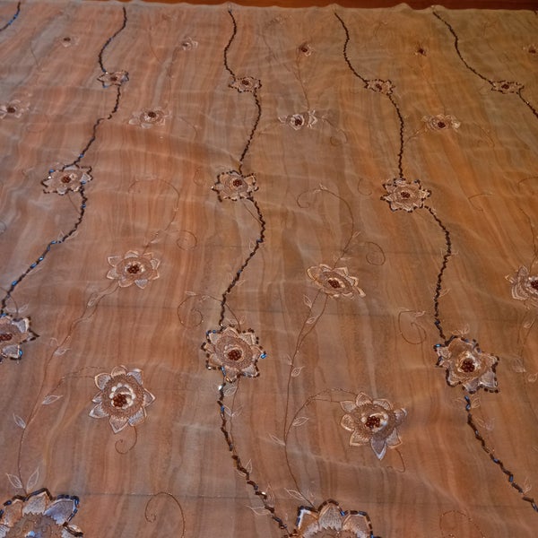 Beaded Chiffon fabric two meters 135cm wide Carousel 1