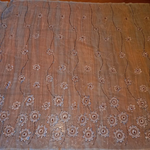 Beaded Chiffon fabric two meters 135cm wide Carousel 6