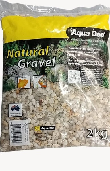 Aqua One Natural Gravel Australian Gold Light 4-6mm Mix 2kg Carousel 1