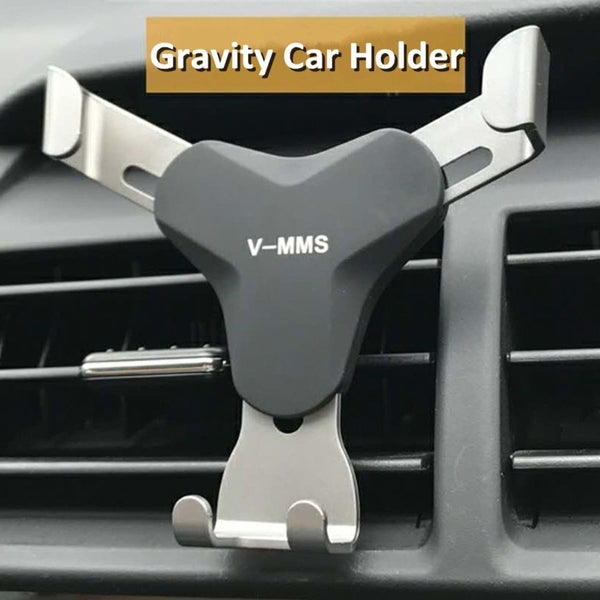 $1 Res ~~ Silver Car Phone Holder - Gravity Air Vent Car Mount Holder Carousel 1