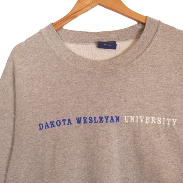 Vintage 90s USA College Embroidered Sweatshirt Large Carousel 2