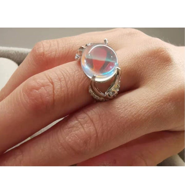 Moonstone Diamond Ring Silver Promise Ring Jewellery *Local Clearance* Carousel 16