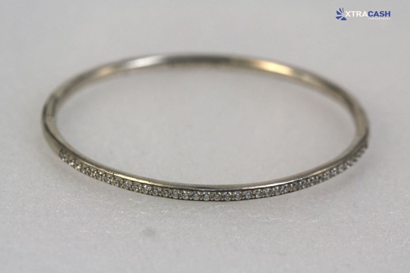 Michael Hill Bangle With Cubic Zirconia In Sterling Silver Carousel 1