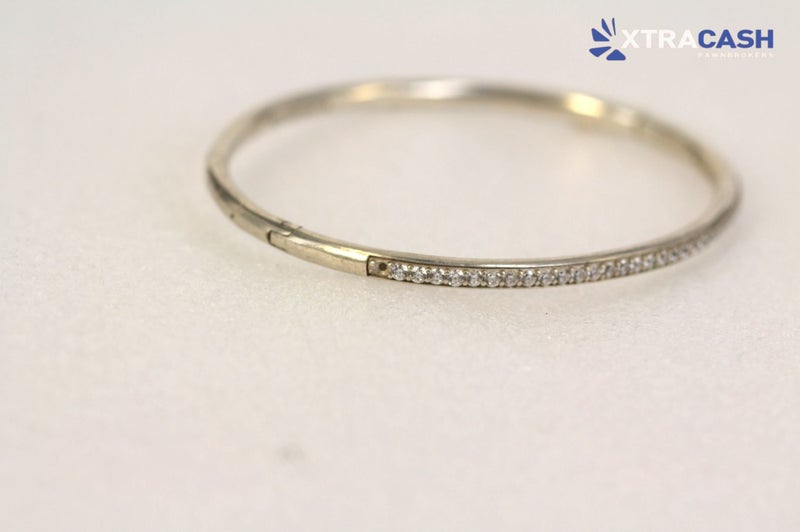 Michael Hill Bangle With Cubic Zirconia In Sterling Silver Carousel 2