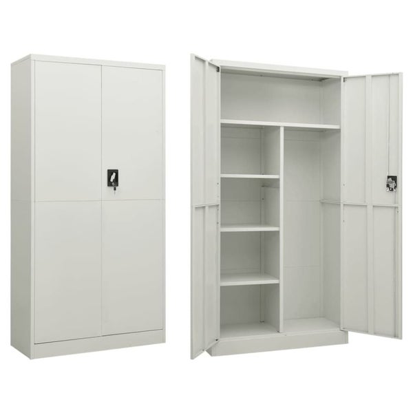 Locker Cabinet Light Grey 90x40x180 Cm Steel Ttpkio Carousel 1