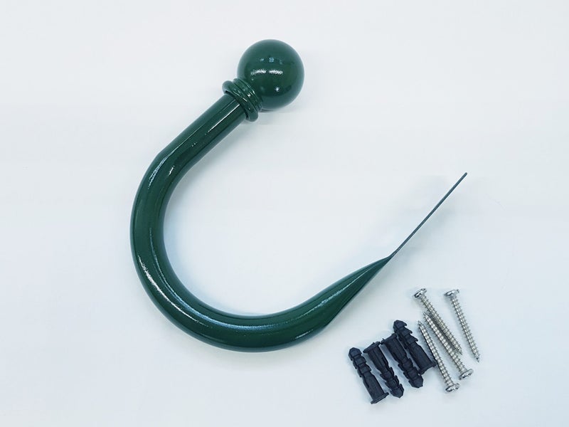 Set of 2 Ball Drapery Curtain Tie Backs / Holdbacks - Dark Green Large Carousel 2