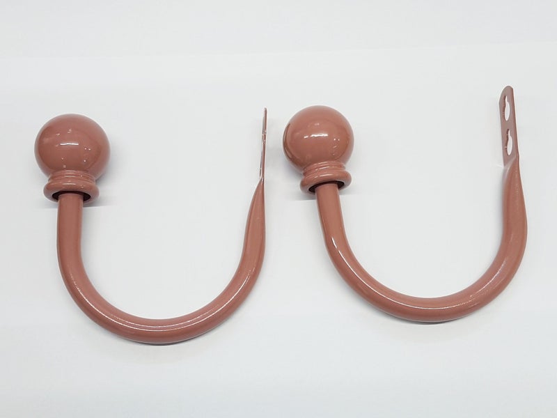 Set of 2 Ball Drapery Curtain Tie Backs / Holdbacks - Dark Pink Carousel 2