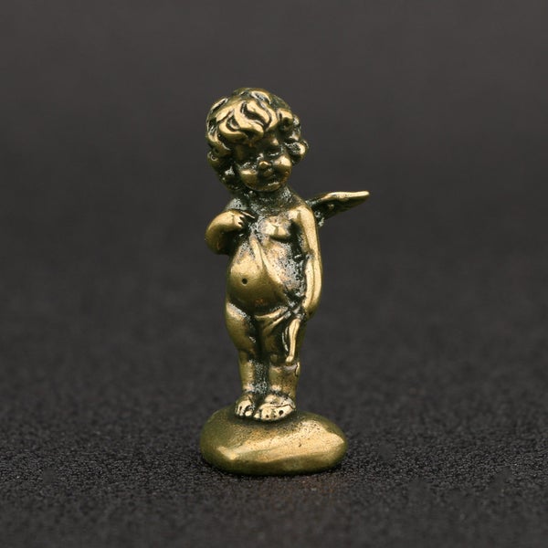 Pure Copper Personality Retro Eros Cupid Desktop Small Ornament Carousel 2