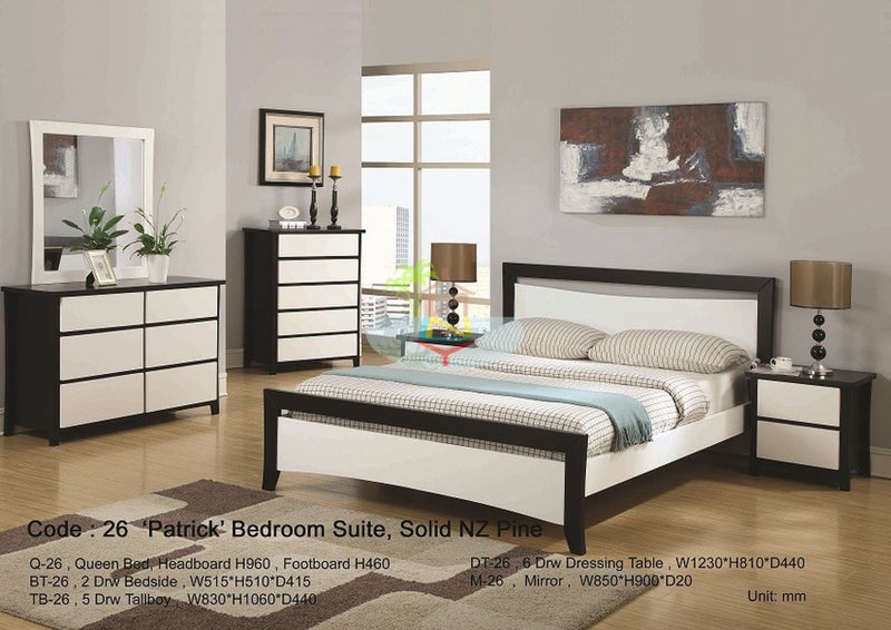 Patrick# NZ Pine Bedroom Suite | Queen Carousel 1