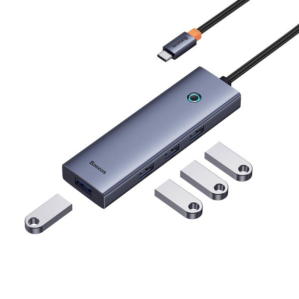 Baseus Flite Series 4 in 1 USB-C to USB-A 3.0x4 HUB - Space Grey Carousel 2