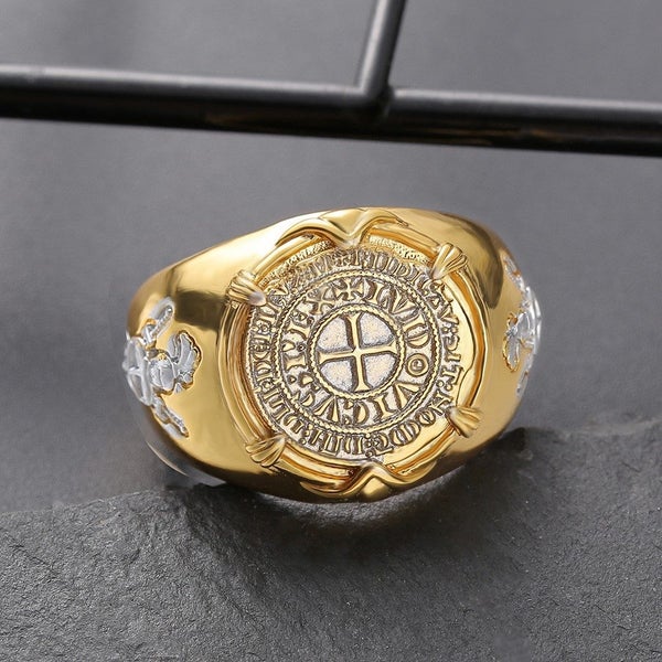 NEW new Men's Ring Gold Crusader Knight Sword Ring Jewellery *Sale NOW* Carousel 13