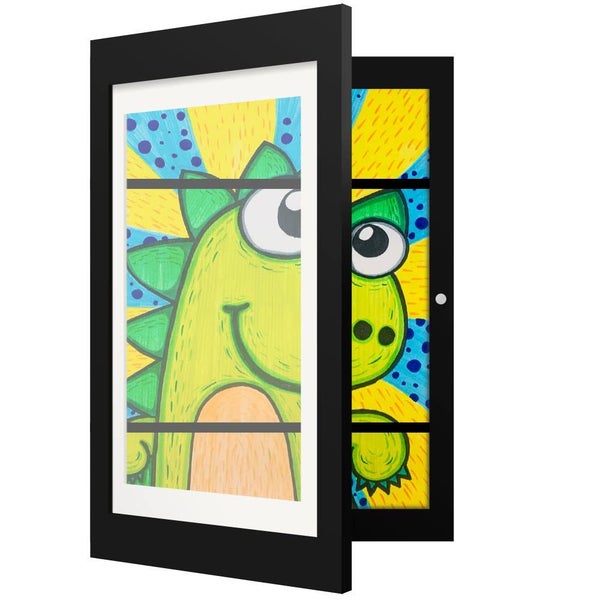 Kids Artwork Picture Frame 45x33CM-Black Carousel 1