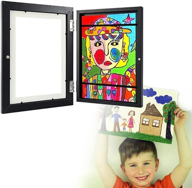Kids Artwork Picture Frame 45x33CM-Black Carousel 2