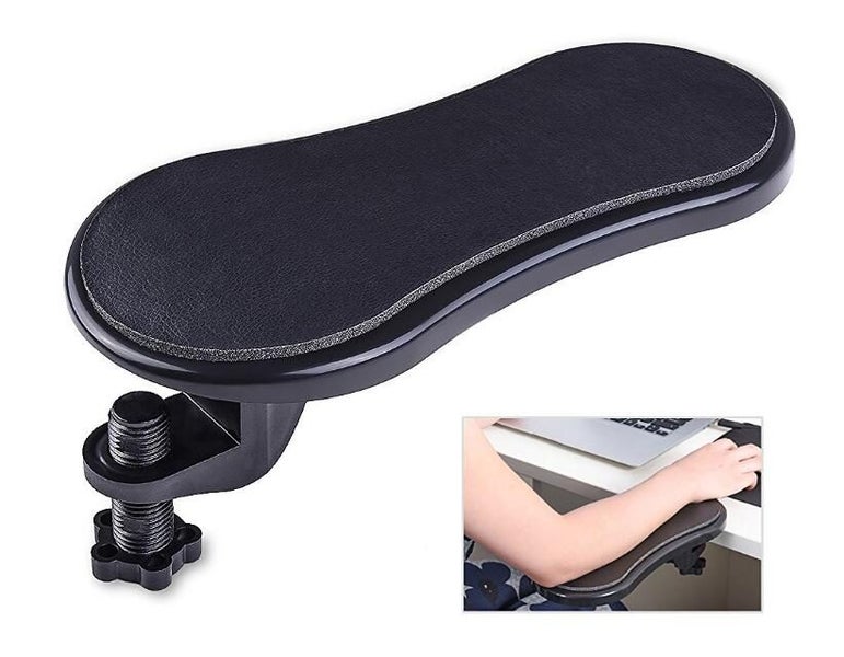 Computer Armrest Adjustable Arm Wrist Rest Support for Home and Office Black Carousel 1