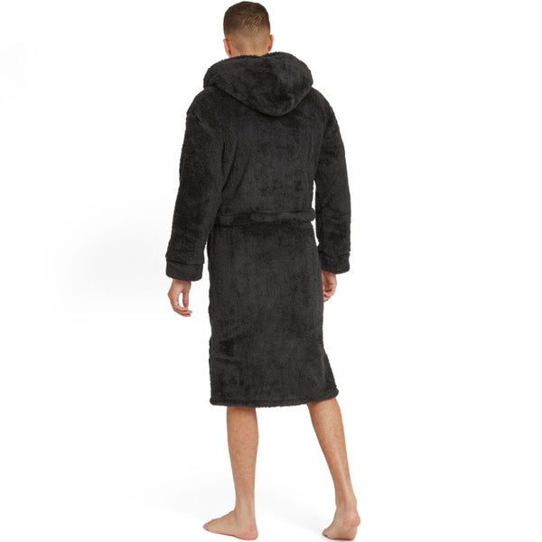 Snuggaroo Mens Soft Fleece Hooded Dressing Gown Carousel 2