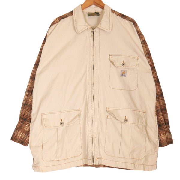 Vintage 90s Skate Brand Geetz Flannel Work Shirt Jacket XL Carousel 2