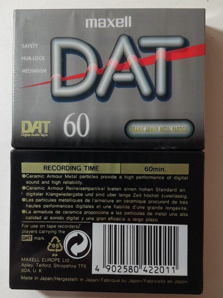 Buy 1 or more! -Blank Maxell Digital Audio Tape - 60 min DAT Tape Audio cassette Carousel 3