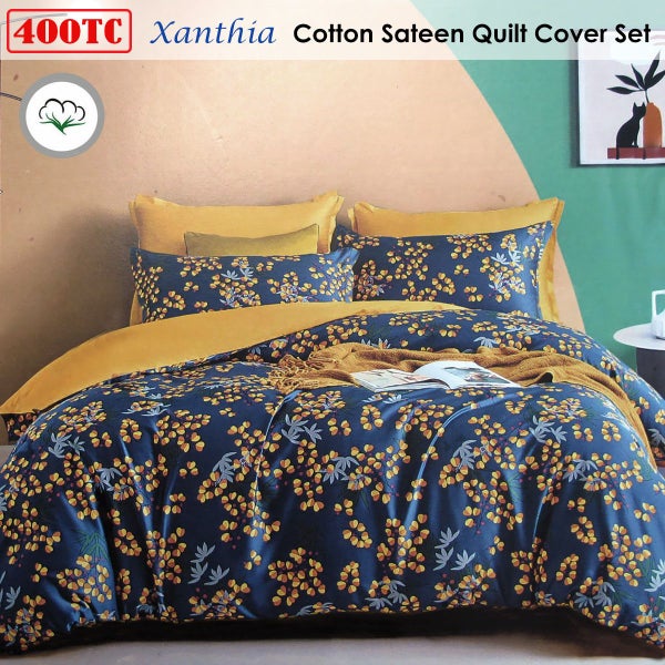 400TC Cotton Sateen Quilt Cover Set Xanthia Carousel 2