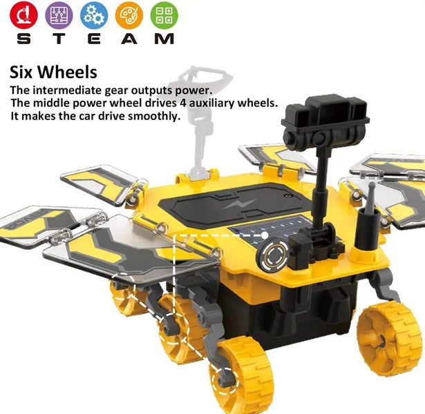 Solar Mars Rover Toys - STEM educational toys for kids - DIY robot Carousel 2