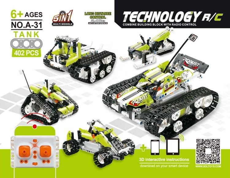 5 in 1 Build-up Remote Control Car & Robot Carousel 3