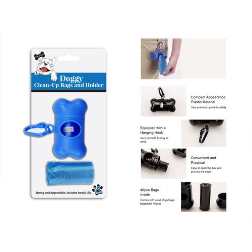 Max Treats Doggy Clean up Bags & Holder Carousel 1