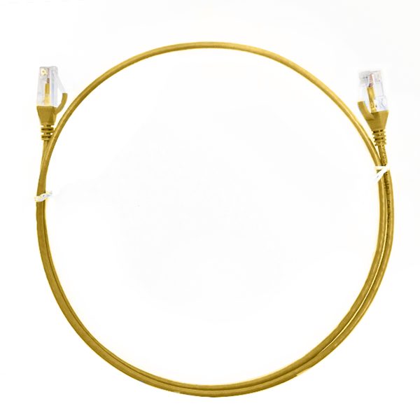 Cat 6 Ultra Thin Lszh Ethernet Network Cables Yellow Carousel 1