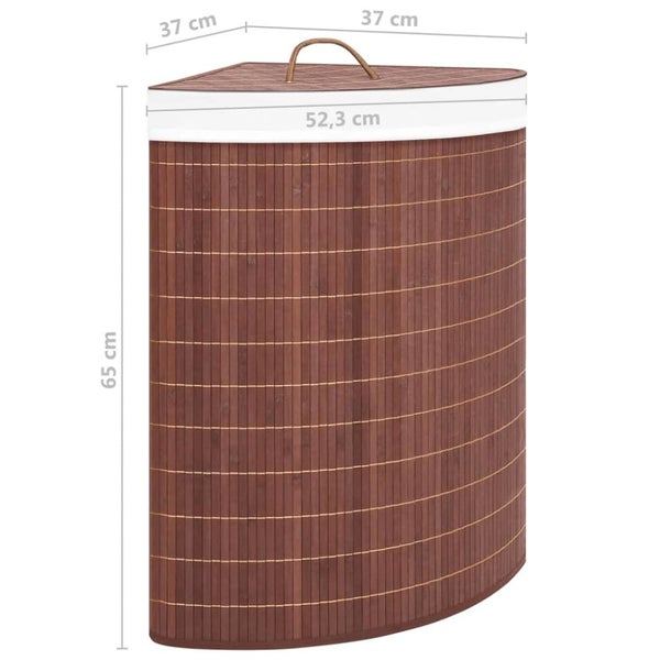 Bamboo Corner Laundry Basket Brown 60 l Txbilb Carousel 2