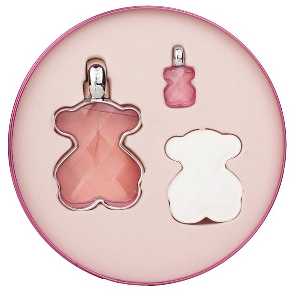 Tous Love Me The Silver Set: Eau De Parfum Spray 90ml + 4.5ml + Perfumable Ceram Carousel 2