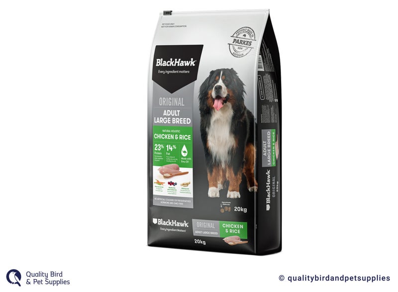 Black Hawk Original Adult Large Breed Chicken & Rice 20kg Carousel 1