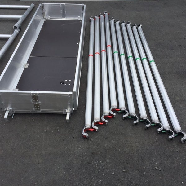 TNC Aluminium Mobile Scaffold 2.5m L x 1.35m W x Top Plank Height 3.4m - 15%OFF Carousel 12