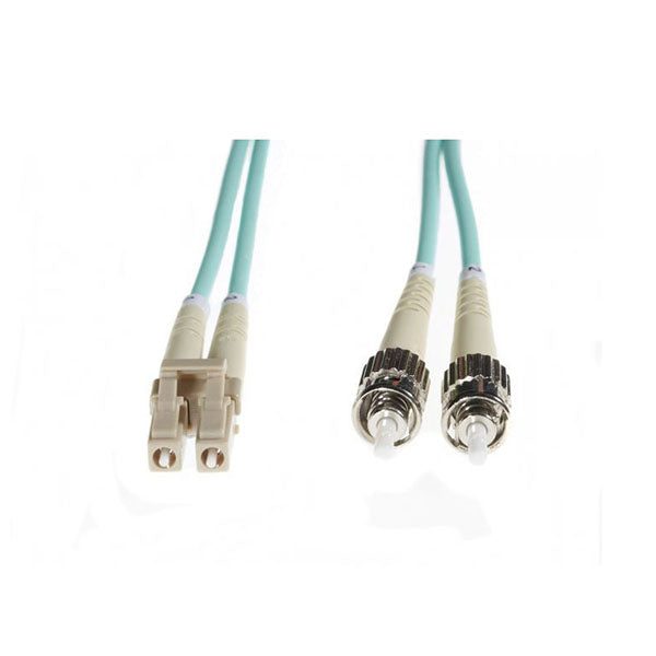 Lc To St Om4 Multimode Fibre Optic Cable Aqua Carousel 1