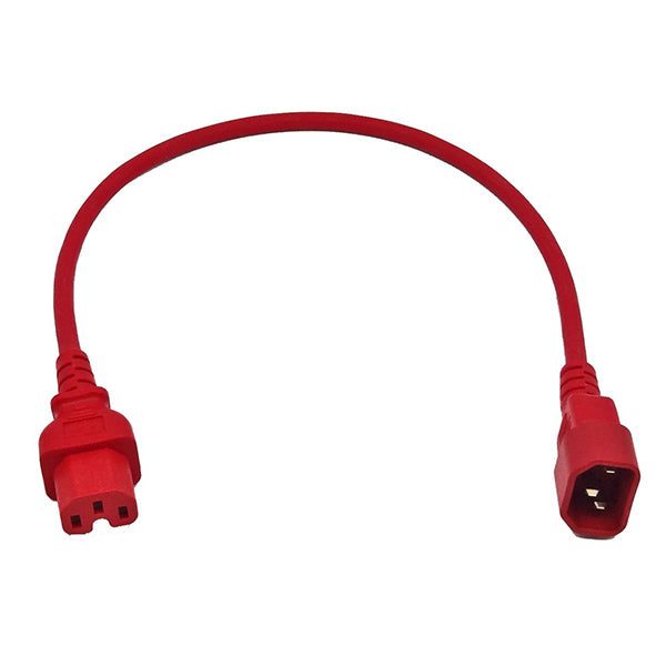 Iec C14 To C15 High Temperature Power Cable Red 2M Carousel 1