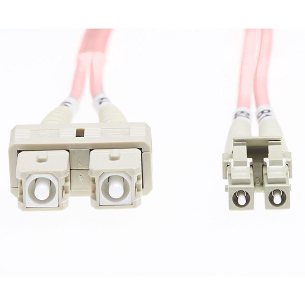 Lc Sc Om4 Multimode Fibre Optic Cable 2Mm Oversleeving Salmon Pink Carousel 1
