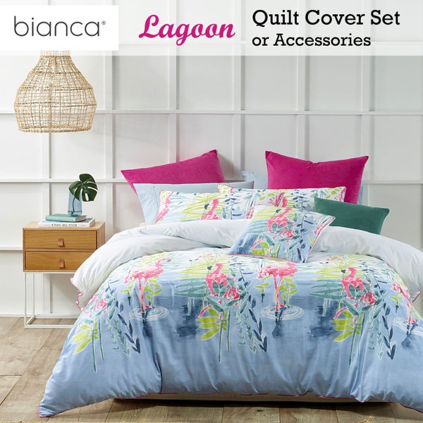 Bianca Lagoon Pink Cotton Printed Quilt Cover Set Carousel 2