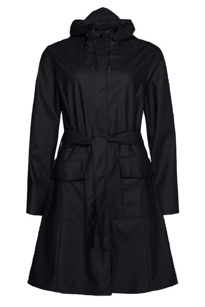 Rains Curve Jacket Black Carousel 1