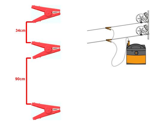 1-2 Crocodlie Clips / Double Reel Lead Connector -- Brand new Carousel 2