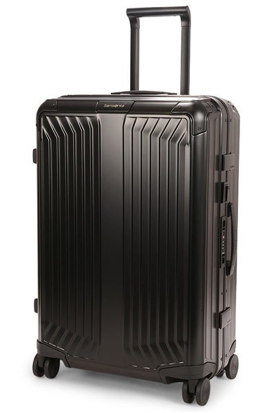 Samsonite Lite-Box ALU 69cm Hardside Checked Suitcase Black Carousel 1