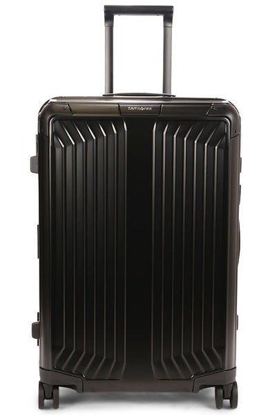 Samsonite Lite-Box ALU 69cm Hardside Checked Suitcase Black Carousel 2