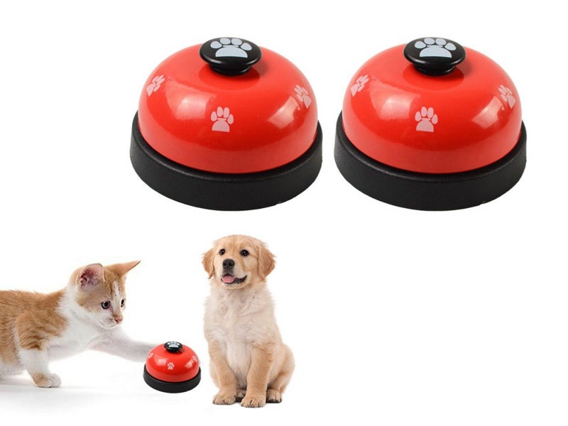 2Pcs Pet Training Bell for Pet Potty Training Dog Cat Interactive Toy Red Carousel 1