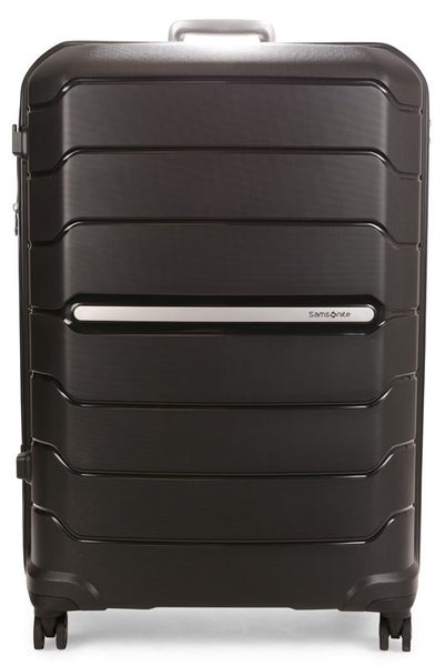 Samsonite Oc2lite 81cm Hardside Checked Suitcase Black Carousel 2