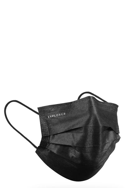 Explorer Disposable Face Mask - 20 Pack Black Carousel 1