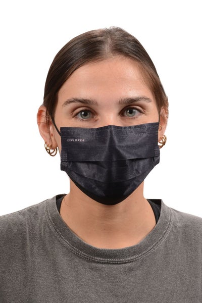 Explorer Disposable Face Mask - 20 Pack Black Carousel 7