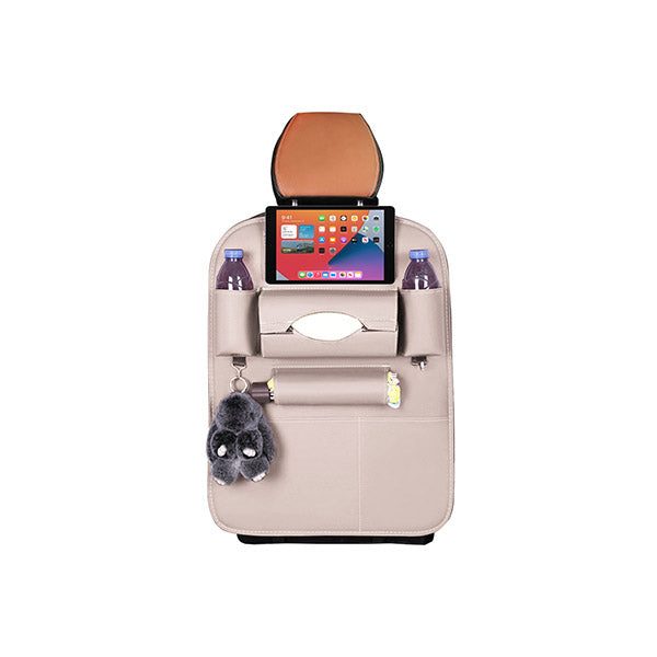 Pvc Leather Car Back Seat Storage Bag Multi Pocket Organizer White Carousel 2