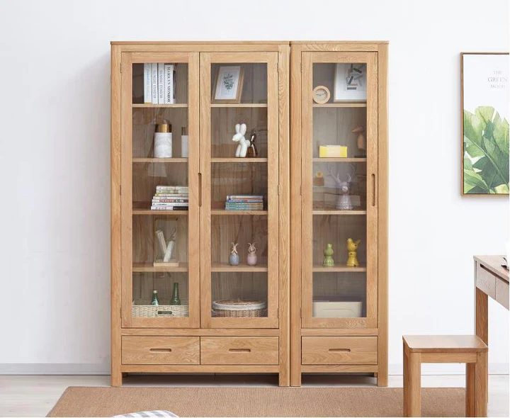 Humbie Solid Oak Slim Display Cabinet(Oak Furniture Store) Carousel 5