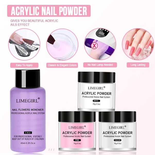 Acrylic Nail Kit Acrylic Powder and Liquid Set, Monomer Liquid Set