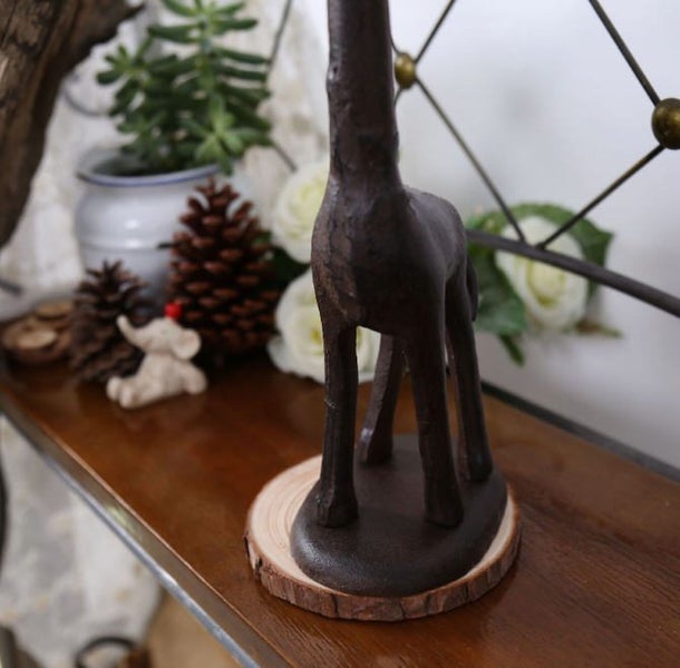 Cast Iron Giraffe Free Standing Toilet Paper Holder Paper Towel Holder$SALE$ Carousel 3