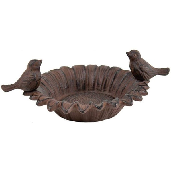 Cast Iron Sunflower Two Bird Feeder Carousel 1
